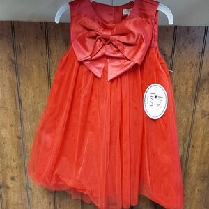 Red Bow Kids Formal Dress